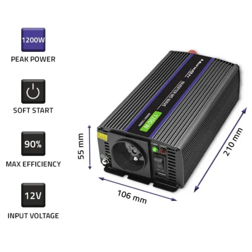 Qoltec Voltage конвертор 600W