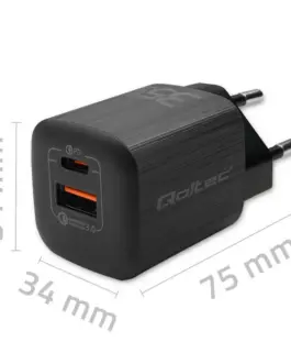 Alternative view of Qoltec GaN ULTRA 35W зарядно 5V 20V, 2.25A 3A, USB C