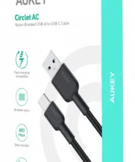 Alternative view of AUKEY AUKEY CB-NAC2 Nylon cab le USB C - USB A 1.8m 3