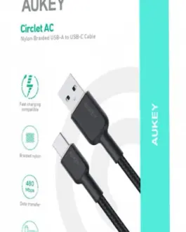 Alternative view of AUKEY AUKEY CB-NAC2 Nylon cab le USB C - USB A 1.8m 3