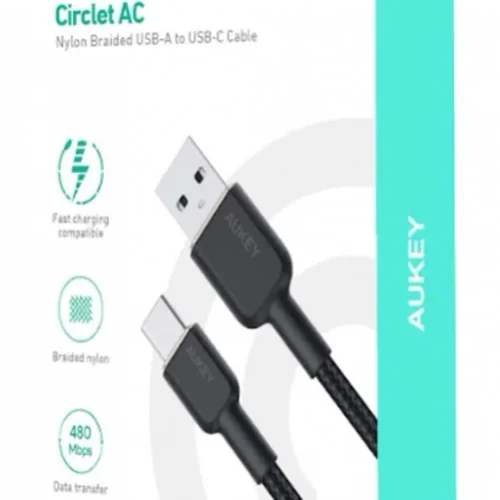 Alternative view of AUKEY AUKEY CB-NAC2 Nylon cab le USB C - USB A 1.8m 3