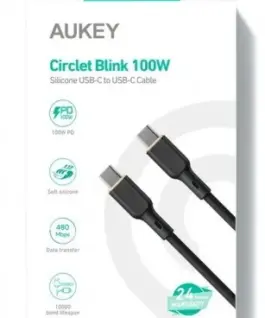 AUKEY AUKEY CB-SCC101 Silicon кабел USB C – USB C 1m
