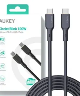 AUKEY AUKEY CB-SCC101 Silicon кабел USB C - USB C 1m
