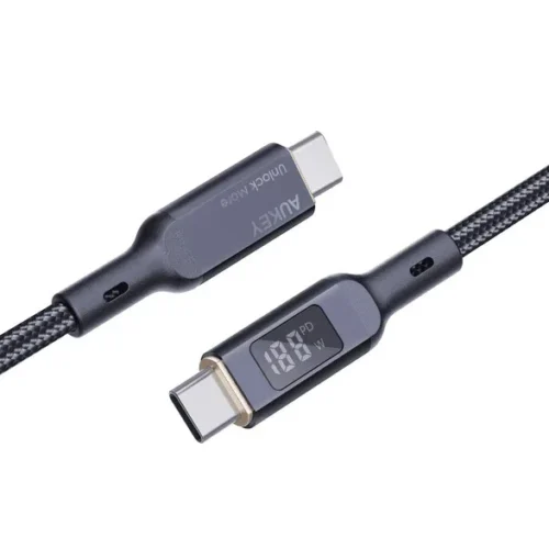 Alternative view of AUKEY AUKEY CB-MCC102 Nylon C able USB C - USB C 1.8m
