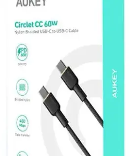 Alternative view of AUKEY AUKEY CB-NCC1 Nylon Cab le USB C - USB C 1m 3A