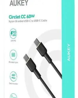 Alternative view of AUKEY AUKEY CB-NCC2 Nylon Cab le USB C - USB C 1.8m 3