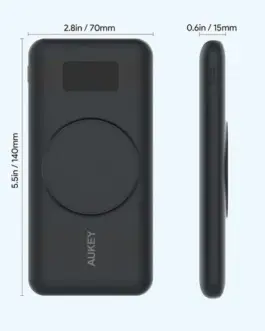 Alternative view of AUKEY PB-WL02i външна батерия | 10000mAh | 22.5W | MagSafe | LED | PD QC HSC Qi