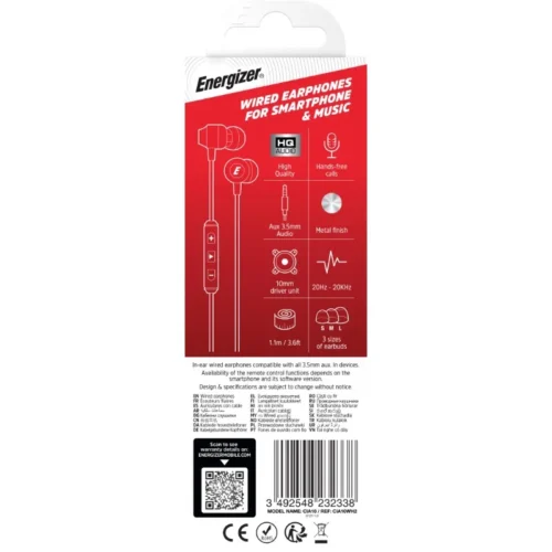 Energizer Wiчервен слушалки 3