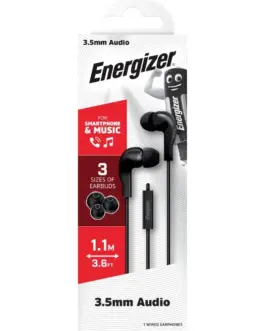 Alternative view of Energizer Wiчервен слушалки 3,5 mm jack черен