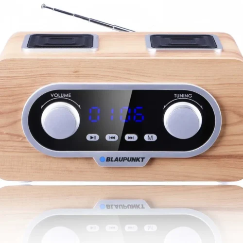 Alternative view of Blaupunkt Portable radio FM PLL SD/USB/AUX with battery and clock