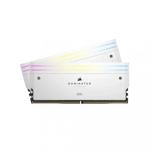 Corsair памет DDR5 Dominator Titanium RGB 64GB/6600(2*32GB) CL32 Intel XMP бял