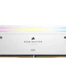 Alternative view of Corsair памет DDR5 Dominator Titanium RGB 64GB/6600(2*32GB) CL32 Intel XMP бял