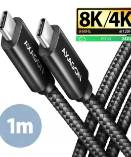 AXAGON BUCM4X-CM10AB кабел USB -C USB-C USB4.0 240W