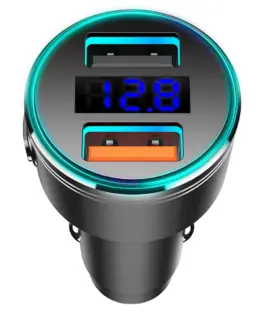 Alternative view of Maclean QC dual USB зарядно за кола LED Maclean MCE375