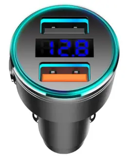 Alternative view of Maclean QC dual USB зарядно за кола LED Maclean MCE375