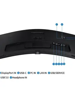 Alternative view of Samsung Monitor 34 inches ViewFinity S65UA VA 3440x1440 UWQHD 21:9 1xHDMI 1xDP 1xUSB-C(90W) 3xUSB 3.0 LAN (RJ45) 5ms 100Hz HAS+PIVOT curved speakers 3Y OS (LS34C652UAUXEN)