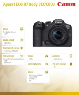 Alternative view of Canon Aparat bezlusterkowy EOS R7 Body 5137C003