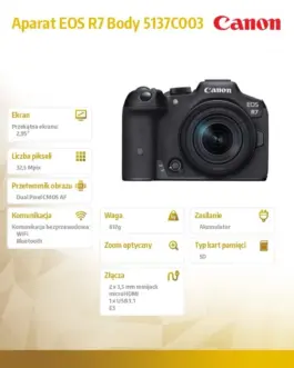 Alternative view of Canon Aparat bezlusterkowy EOS R7 Body 5137C003
