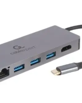 Gembird USB-C Hub for HDMI 1xUSB-C GbE 2xUSB-A Card PD