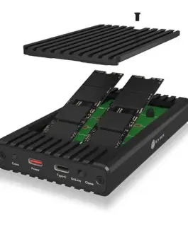 Alternative view of IcyBox ICY BOX IB-2817MCL-C31 docking for 2x NVMe SSD