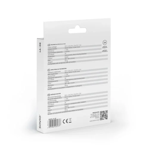 Savio зарядно Qi 15W LA-08