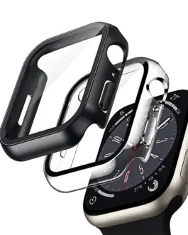 Alternative view of CRONG Case with glass Apple Watch 41mm