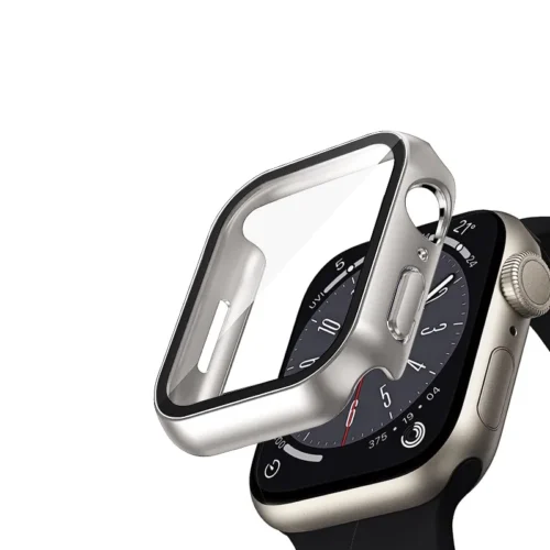 Alternative view of CRONG Case with glass Apple Watch 41mm