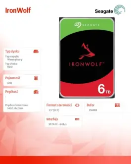 Alternative view of Seagate IronWolf hard drive 6TB 3,5 256MB ST6000VN006