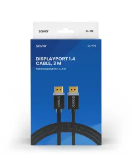Alternative view of Savio кабел DP v1.4(M) CL-176, 3m