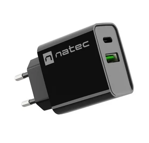 Natec USB зарядно Ribera 1x USB-A USB-C