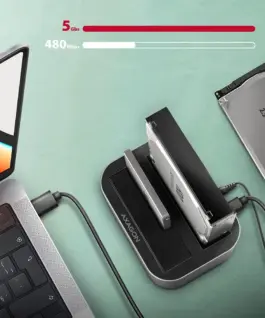 AXAGON ADSA-DC docking station SATA 2.5/3.5 2x HDD/SSD