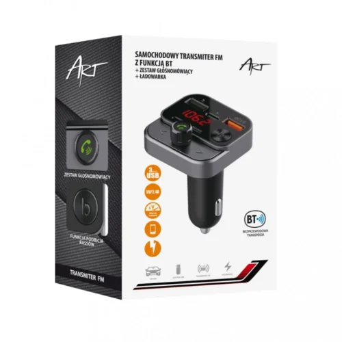 Alternative view of ART ART FM MP3 car transmitter with BT,USB FM-84B