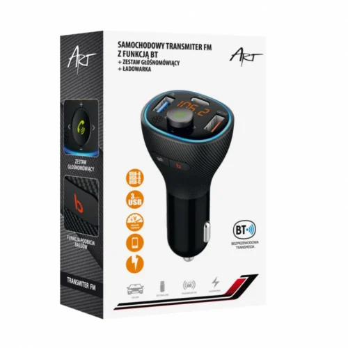 Alternative view of ART ART FM MP3 car transmit ter with BT, USB FM-73