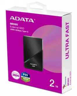 Alternative view of Adata външен SSD SE920 2TB USB4C 3800/3700 MB/s черен