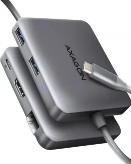 AXAGON HMC-5HL 2xUSB-A 4K HDMI GLAN PD100W USB-C 15cm