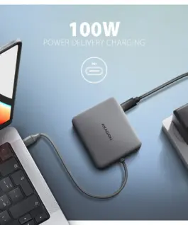 AXAGON HMC-5HL 2xUSB-A 4K HDMI GLAN PD100W USB-C 15cm