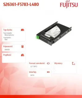 Alternative view of Fujitsu SSD drive SATA 6G 480GB RI S26361-F5783-L480