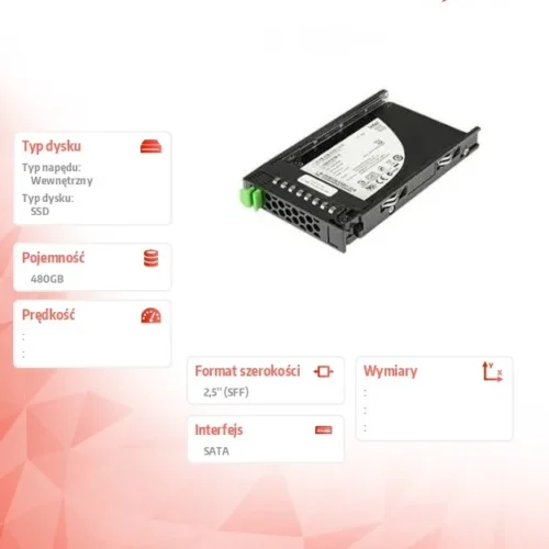 Alternative view of Fujitsu SSD drive SATA 6G 480GB RI S26361-F5783-L480