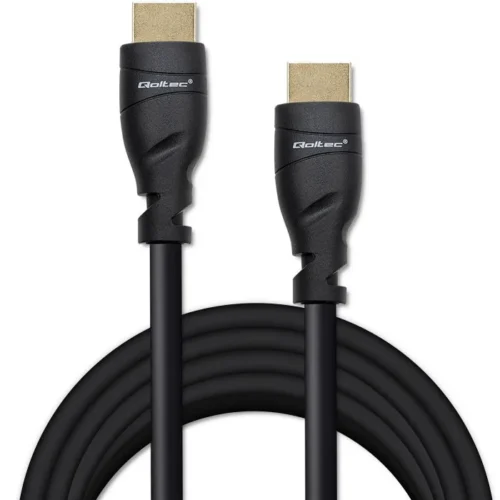 Alternative view of Qoltec HDMI v2.1 кабел UHS 8K 60Hz 26AWG GOLD 5m