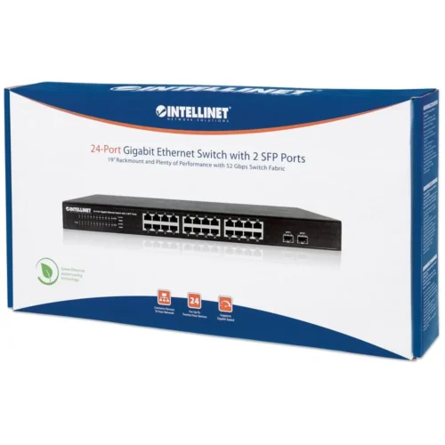 Alternative view of Intellinet Switch Intellinet Gigab it 10/100/1000 24 SFP