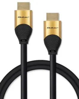 Alternative view of Qoltec HDMI v2.1 кабел UHS 8K 60Hz 30AWG GOLD 1m