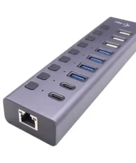i-tec Hub USB 3.0/USB-C 9 ports LAN + Power адаптер 60W