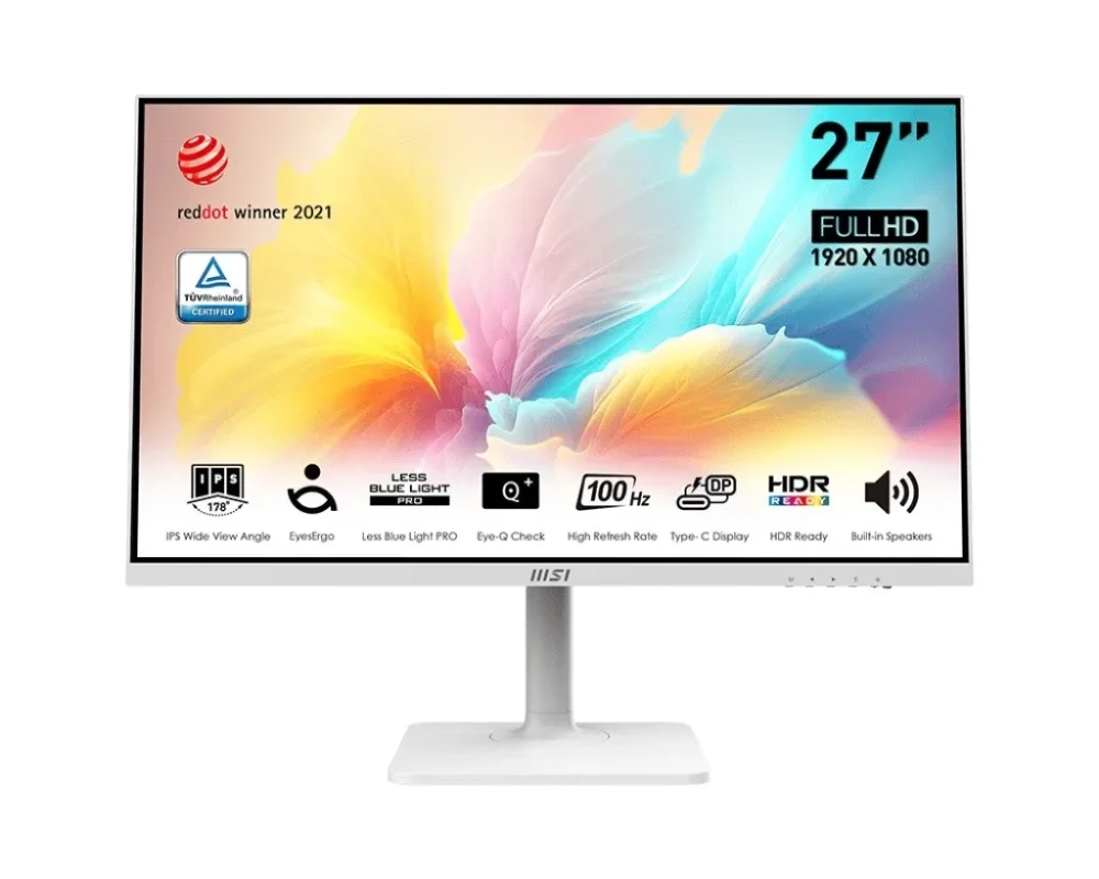 MSI Monitor Modern MD2712PW 27 inches IPS/FHD/100Hz/4ms/бял