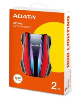 Adata HDD HD770G 2TB USB3.2 червен