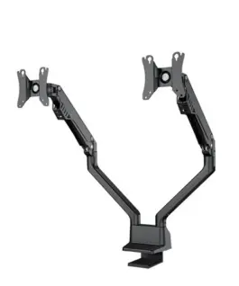Neomounts Desk holder FPMA-D750Dчерен2 for 2 screens 10-32 inches 75x75-100x100 2-8kg h:20-51cm PIVOT 180
