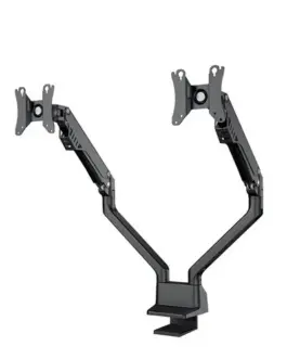 Neomounts Desk holder FPMA-D750Dчерен2 for 2 screens 10-32 inches 75x75-100x100 2-8kg h:20-51cm PIVOT 180