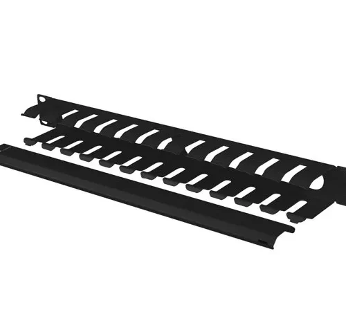 Lanberg кабел organizer 19 inches 1U with type A cover черен