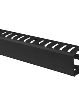 Lanberg кабел organizer 19 inches 2U with type A cover черен