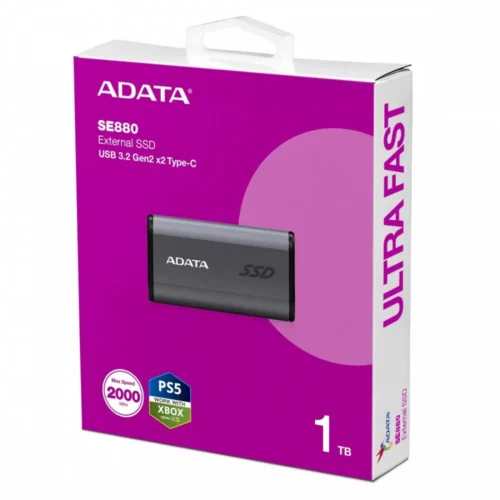 Alternative view of Adata външен SSD SE880 1TB USB3.2A/C Gen2x2