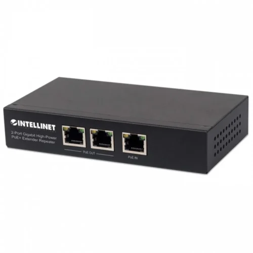 Alternative view of Intellinet Extender PoE+ 2-ports Gigabit 802.3at/af